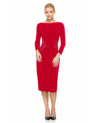 London Times Bold Red Sheath Dress