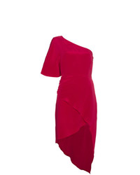 Haney Marta Crepe De Chine Asymmetric One Shoulder Dress