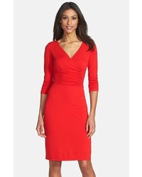 NUE by Shani Ruched Jersey Sheath Dress