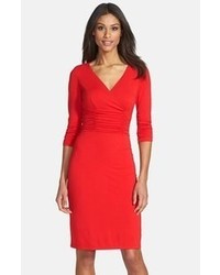 NUE by Shani Ruched Jersey Sheath Dress
