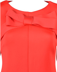 Choies Red Bow Front Long Sleeve Shift Dress