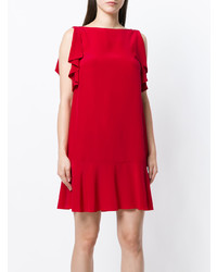 RED Valentino Draped Sleeve Mini Dress
