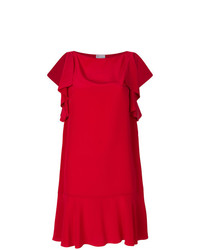 RED Valentino Draped Sleeve Mini Dress