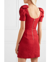 Rebecca Vallance Harlow Bow Detailed Cloqu Mini Dress
