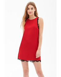 Forever 21 Lace Trim Shift Dress