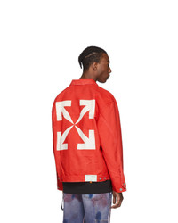 Off-White Red Denim Arrows Jacket