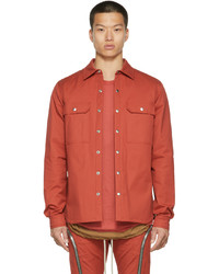 Rick Owens Red Outershirt Jacket