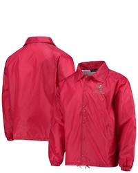 Dunbrooke Red Tampa Bay Buccaneers Coaches Classic Raglan Full Snap Windbreaker Jacket