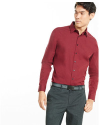 Express Fitted Easy Care Heathered 1mx Shirt