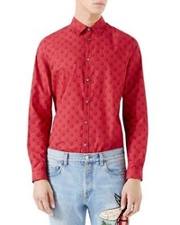 Gucci Ghost Duke Shirt Red
