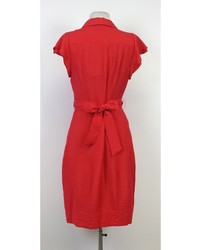BCBGMAXAZRIA Bcbg Max Azria Modern Red Shirt Dress