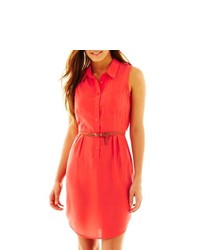 BY AND BY Byby Belted Shirtdress
