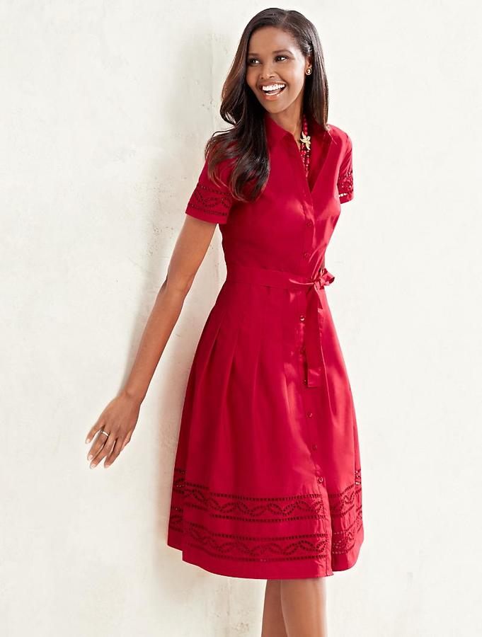 lavinia embroidered shirtdress