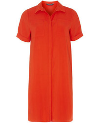 Dorothy Perkins Red Short Sleeve Shirt Dress