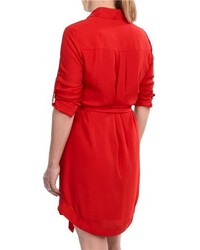 Specially Made Belted Crepe Shirt Dress