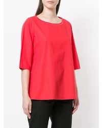 Labo Art Cropped Sleeves Blouse