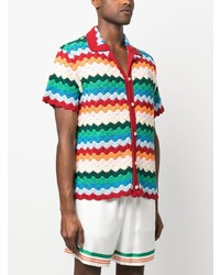 Casablanca Shell Crochet Cotton Shirt