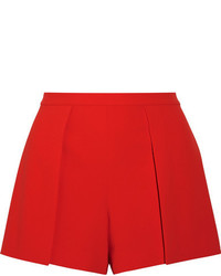 Alice + Olivia Alice Olivia Larissa Draped Crepe Shorts Red