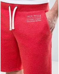 Jack Wills Balmore Sweatshorts In Washed Red