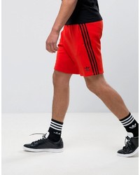 adidas Originals Superstar Shorts In Red Bk0007