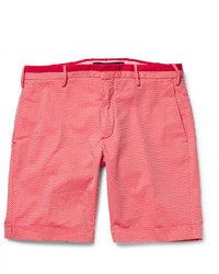 Incotex Slim Fit Yarn Dyed Cotton Jacquard Shorts