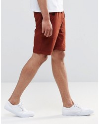 Asos Slim Shorts With Cargo Pockets In Rust