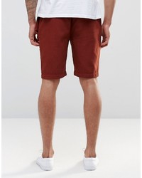 Asos Slim Shorts With Cargo Pockets In Rust