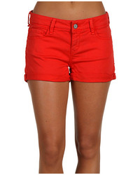 Mavi Jeans Tiara Low Rise Cuffed Short In Cardinal Red