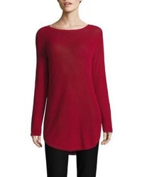 Eileen Fisher Ribbed Organic Cotton Silk Blend Top