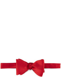 Neiman Marcus Pre Tied Satin Bow Tie Red