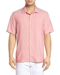 Tommy Bahama Ocean Standard Fit Oxford Silk Camp Shirt