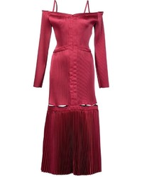 Barbara Casasola Off The Shoulder Pleated Dress