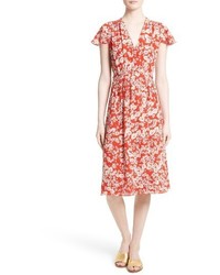Rebecca Taylor Cherry Blossom Silk Wrap Dress