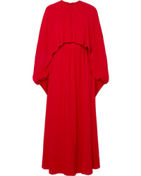 Valentino Cape Effect Silk Gown