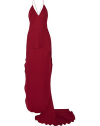 Maiyet Layered Silk Crepe De Chine Gown Claret
