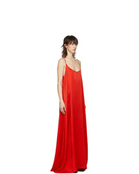 Mansur Gavriel Red Silk Slip Dress