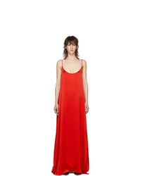 Mansur Gavriel Red Silk Slip Dress