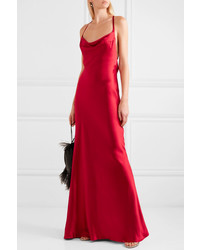 Galvan Whiteley Open Back Silk Satin Gown