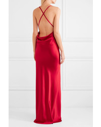 Galvan Whiteley Open Back Silk Satin Gown