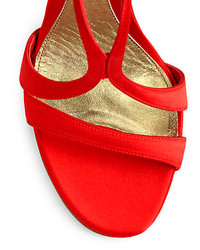 Alexander McQueen Satin Strappy Sandals
