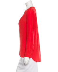 Diane von Furstenberg Long Sleeve Silk Blouse
