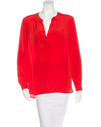 Diane von Furstenberg Long Sleeve Silk Blouse