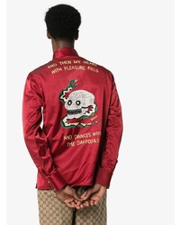 Gucci Embroidered Technical Satin Shirt