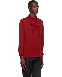Gucci Red 2015 Re Edition Silk Shirt