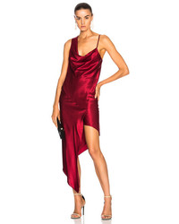 Michelle Mason Bias Cowl Maxi Dress In Red