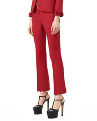Gucci Wool Silk Ankle Pants Hibiscus