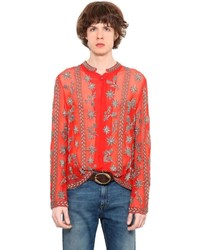 Roberto Cavalli Embellished Silk Crepe Shirt