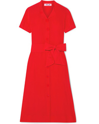 Diane von Furstenberg Addilyn Silk De Chine Midi Dress