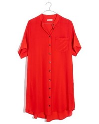 Madewell Button Down Silk Shirtdress
