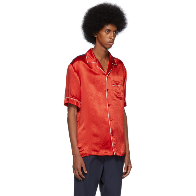 Gucci Red Print Back Bowling Shirt, $1,110 | SSENSE | Lookastic